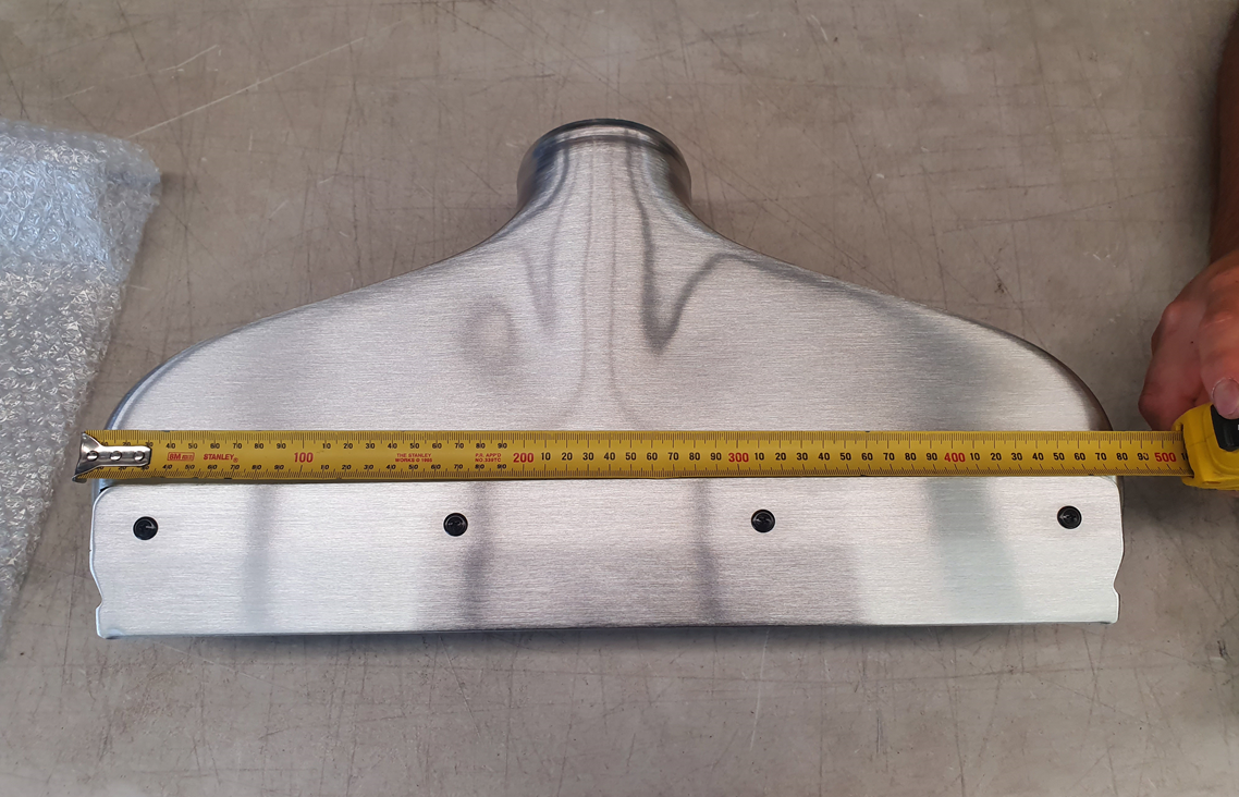 What are the dimensions of CAI828 ALLOY OTR COLD AIR INTAKE KIT FOR HOLDEN COMMODORE VY VZ LS1